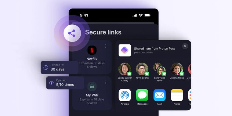 Proton Pass introduces Secure Links for sharing sensitive data with end-to-end encryption