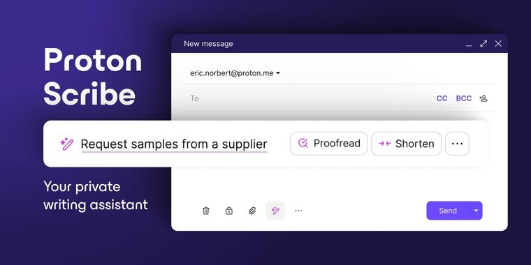 Proton unveils Scribe, a privacy-focused AI writing assistant for secure email composition