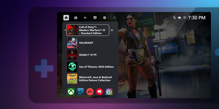Microsoft tests compact Xbox game bar for Windows, optimized for handhelds & controllers