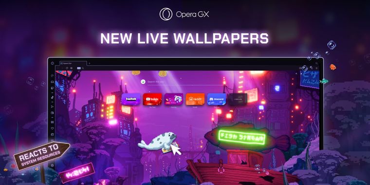 Opera GX launches interactive live wallpapers with real-time system metrics monitoring