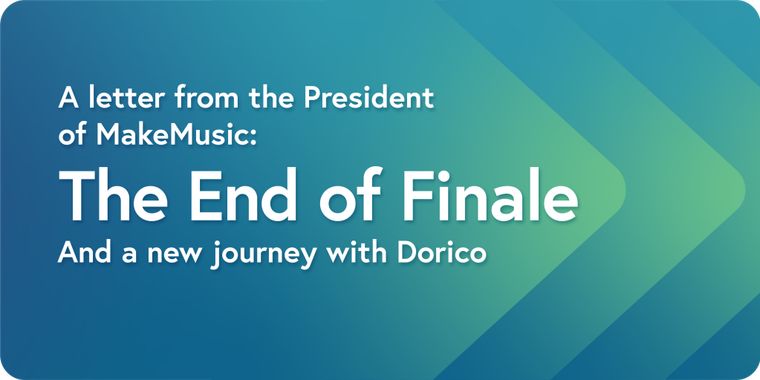 MakeMusic discontinues Finale after 35 years and recommends migration to Dorico Pro
