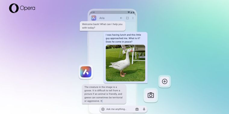 Opera brings its AI-powered image understanding feature to its Android browser