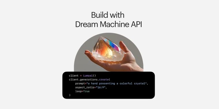 Luma AI launches Dream Machine API for advanced video generation in apps and services