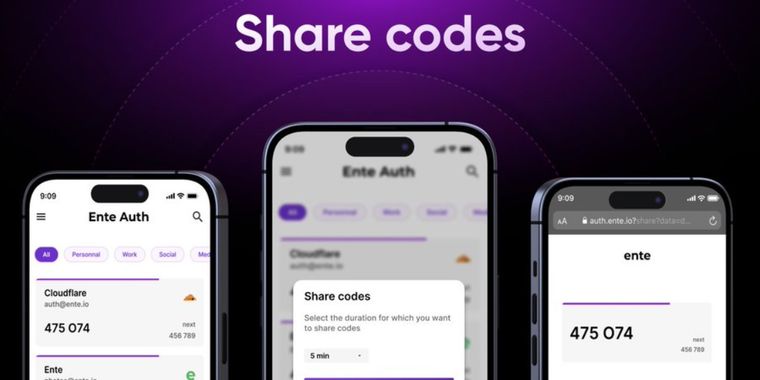 Share 2FA codes with Ente Auth securely with new feature