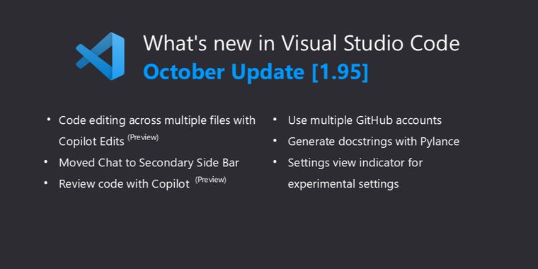 Visual Studio Code 1.95 boosts productivity with several new AI-powered Copilot features