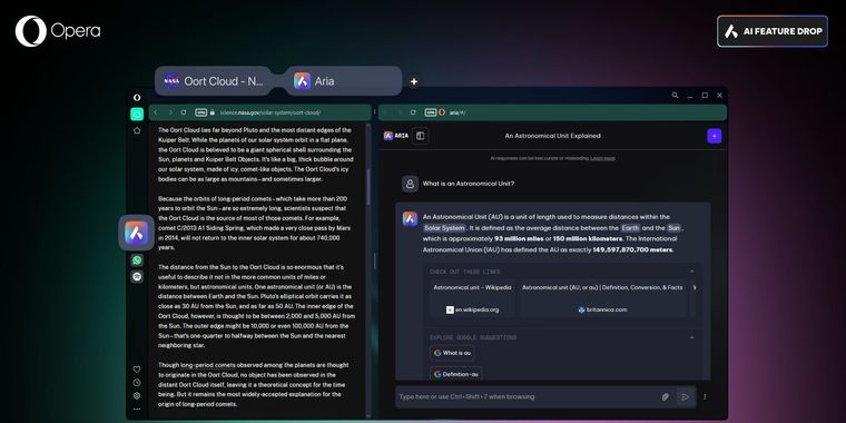 Opera enhances Aria AI with new tab integration for seamless user experience