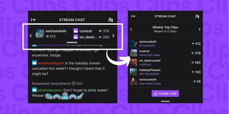 Twitch rolls out major Clips updates: Top Clips panels, simplified creation and more