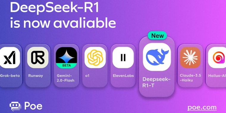 DeepSeek-R1 is now available on Poe