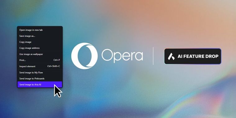 Opera's new shortcut: right-click to analyze images with Aria AI