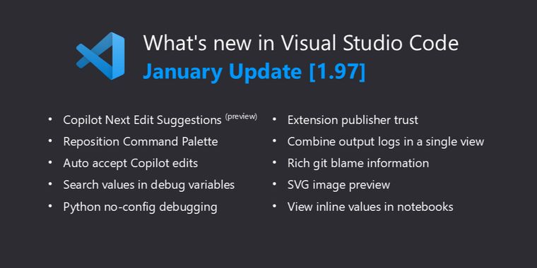 Visual Studio Code 1.97 now lets GitHub Copilot predict the next edit you might make