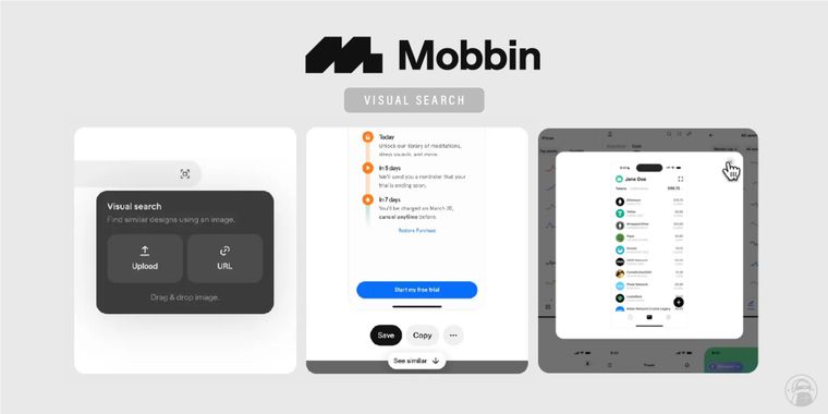 Mobbin introduces Visual Search with screenshot uploads for similar designs discovery