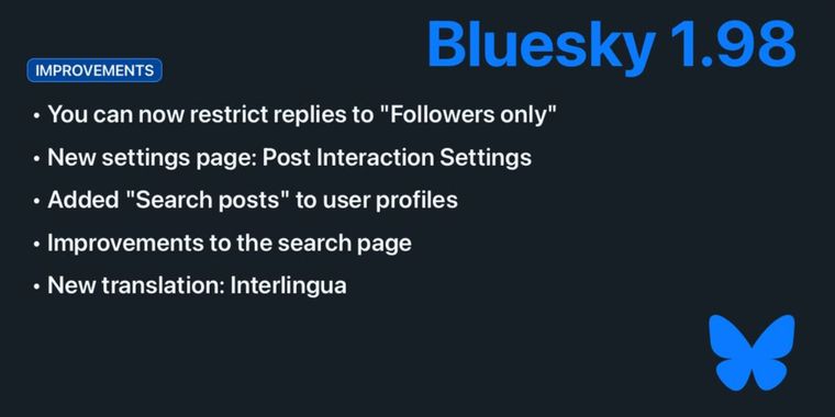 Bluesky app update introduces improved interactivity and search features