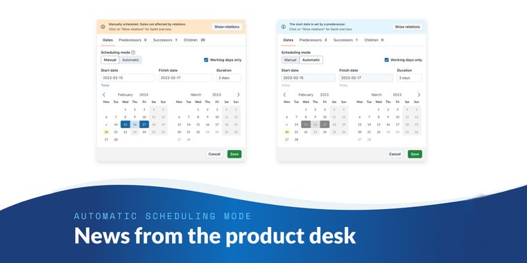 OpenProject will soon introduce automatic scheduling for enhanced project management