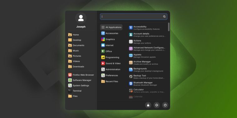 Linux Mint reveals redesigned application menu for the Cinnamon desktop environment