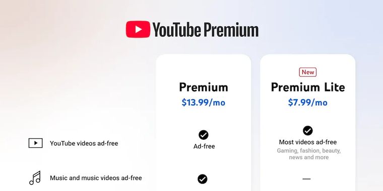 YouTube expands Premium Lite plan to the US, offering ad-free viewing for $7.99 per month
