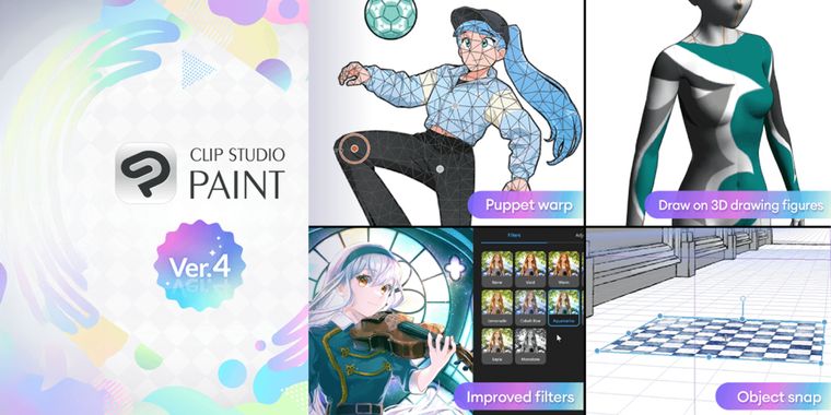 Clip Studio Paint 4.0 launches with puppet warp, enhanced 3D, improved file support & more