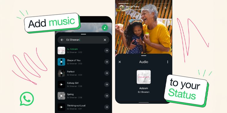 WhatsApp introduces music support for Status updates, just like Instagram