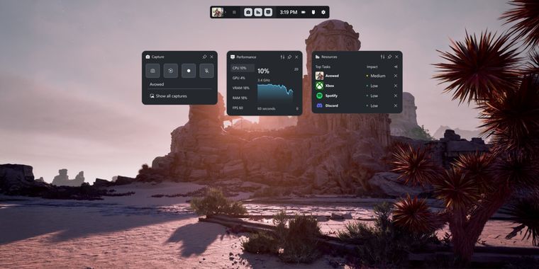 Microsoft revamps its Xbox Game Bar UI with an improved design for handheld devices