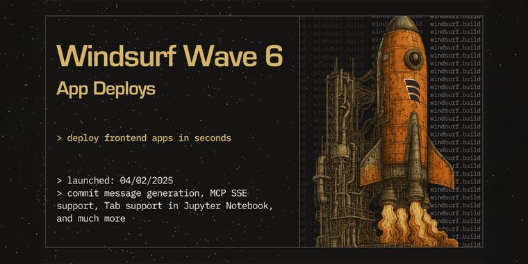 Windsurf Editor Wave 6 brings one-click app deploys, improvements to Windsurf Tabs & more
