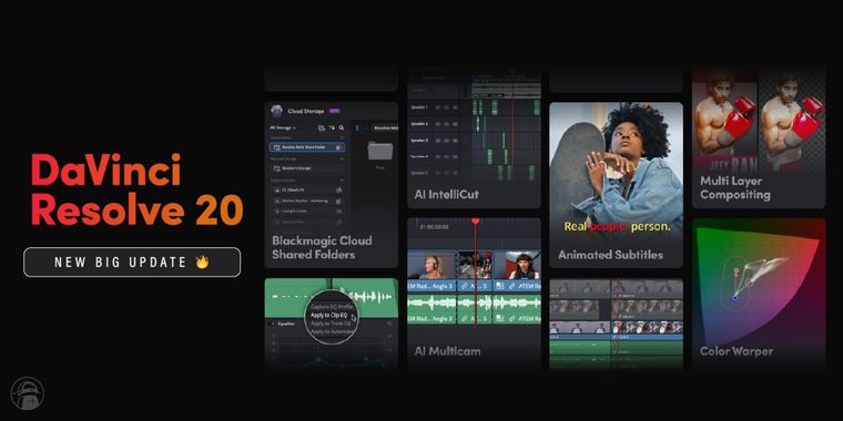 DaVinci Resolve 20 has been launched with over new 100 features and new AI-Powered tools