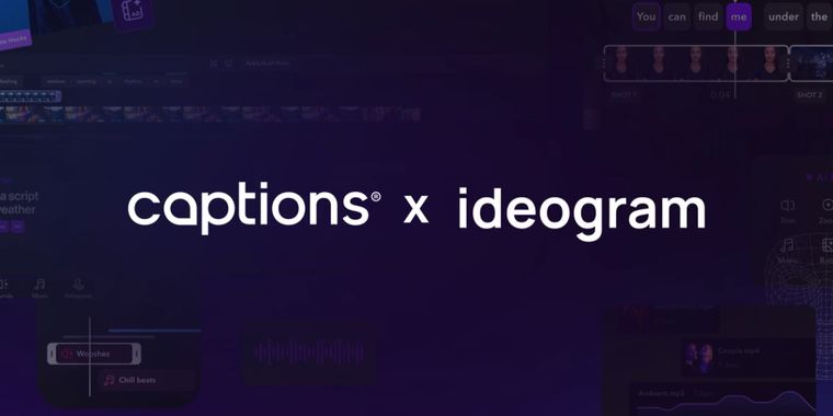 Captions integrates Ideogram and its image generation features
