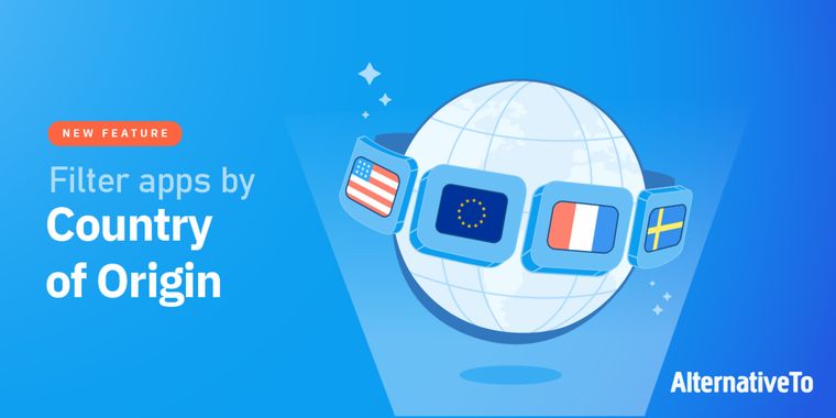 You can now check and filter apps by their Country of Origin on AlternativeTo!