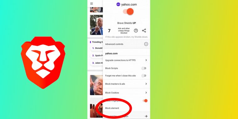 Brave for Android adds tap-to-block page clutter feature