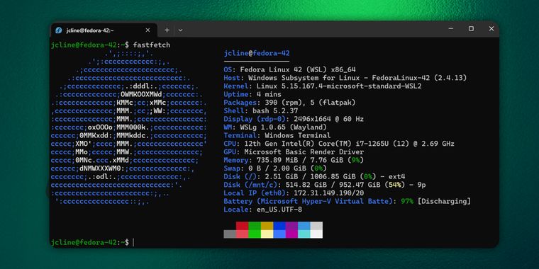 Fedora 42 now officially supported on Windows Subsystem for Linux (WSL)