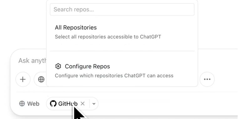 ChatGPT now analyzes GitHub repositories with deep research agent