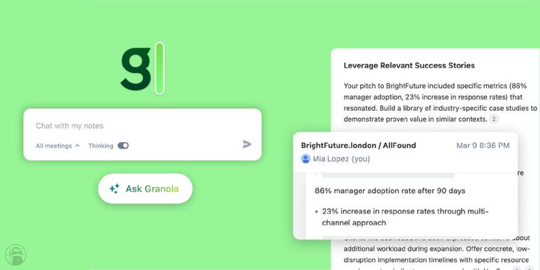 Granola adds cross-meeting chat and reasoning with Thinking Mode