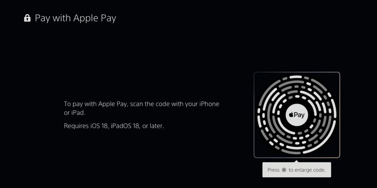 Apple Pay now available for purchasing games on PlayStation 5