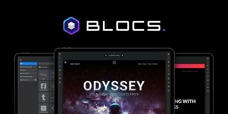 Blocs for iPad 1.4 adds an SVG icon manager, CSS transform support, and new templates