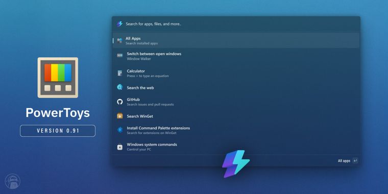 PowerToys 0.91 brings major Command Palette updates and new keyboard options