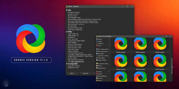 ShareX 17.1.0 adds new Metadata tool, command-line options, and UI refinements