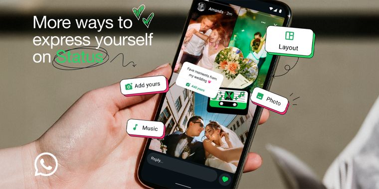 WhatsApp Status adds photo collages, music, interactive stickers, and more