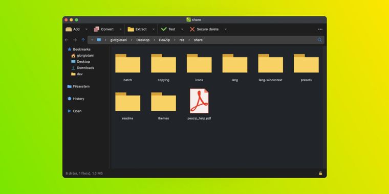 PeaZip 10.5 released with file manager performance boost, hidden files visibility and more