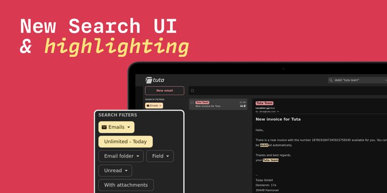 Tuta introduces smarter email search and a new calendar widget on iOS