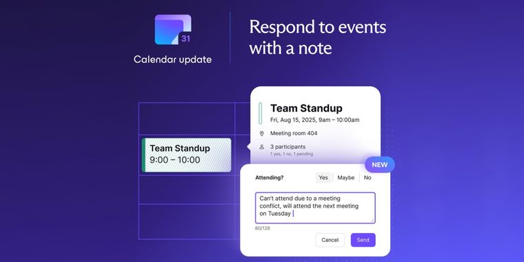Proton Mail and Calendar introduce notes for event invitations