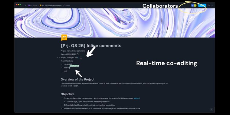 Private page sharing and guest collaboration features released in AppFlowy v0.9.4