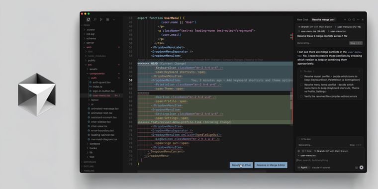Cursor 1.2 adds agent-generated to-dos, queued tasks, and merge conflict help