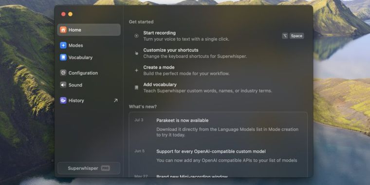 Superwhisper v2.0 presents new design, faster Parakeet model, and lower latency