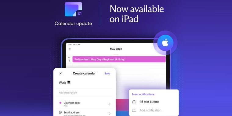 Proton Calendar launches iPad support 
