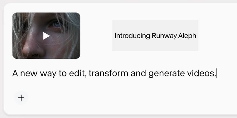 Runway releases Aleph model enabling advanced AI-powered video editing