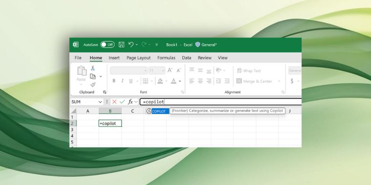 Excel adds AI copilot function for natural language cell filling and data classification
