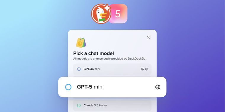 DuckDuckGo adds GPT-5 to Duck.ai with free, private access