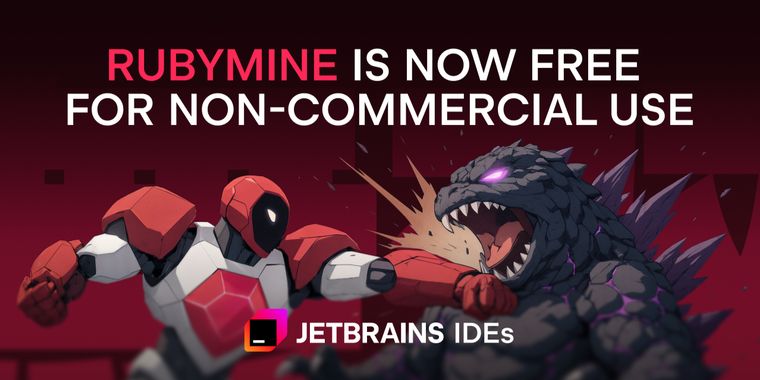 JetBrains makes RubyMine free for non-commercial use, joining WebStorm and other IDEs