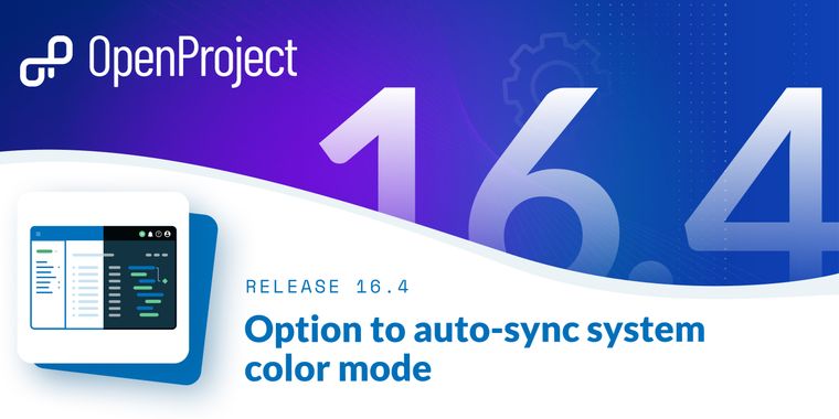 OpenProject 16.4 adds auto color mode sync, project list PDF export, custom fonts and more