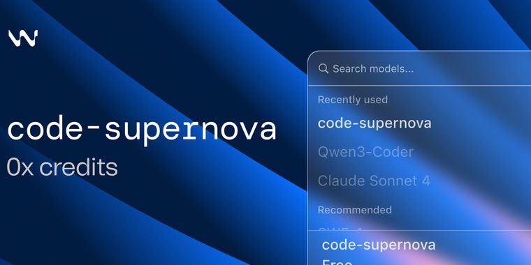 Windsurf launches code-supernova coding model with image input support