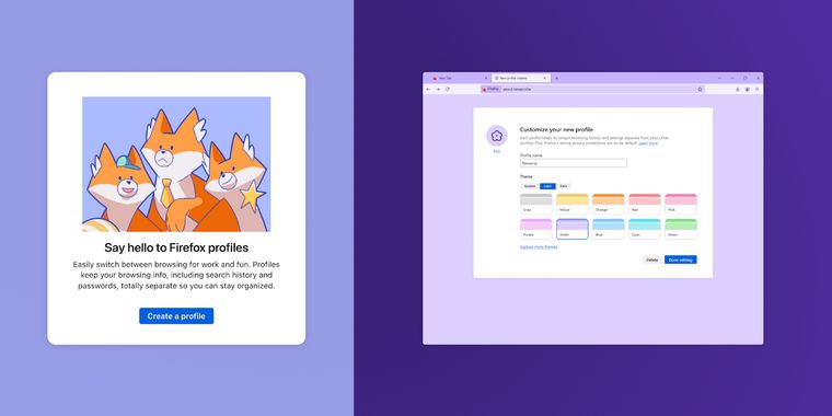 Mozilla rolls out improved Firefox profile management to keep browsing activities separate