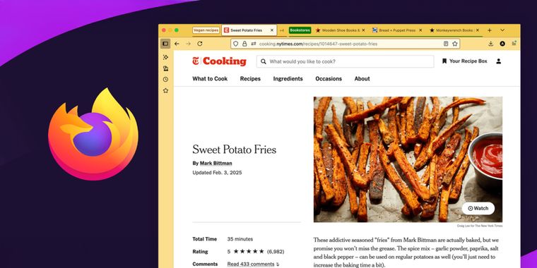 Firefox 144.0 adds tab group upgrades, Google Lens search, and stronger encryption